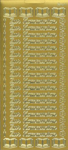 Konturensticker gold, Zur Kommunion